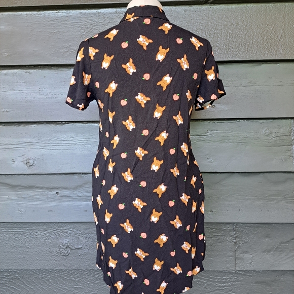 Hot Topic button down Corgi print dress size S - Picture 6 of 11